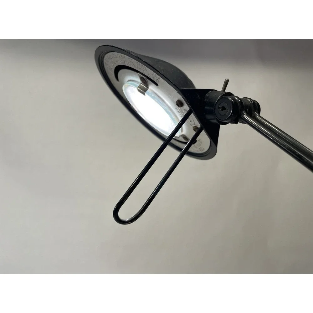 Vtg Ikea Articulating Desk Lamp With Clamp Black Halogen Working